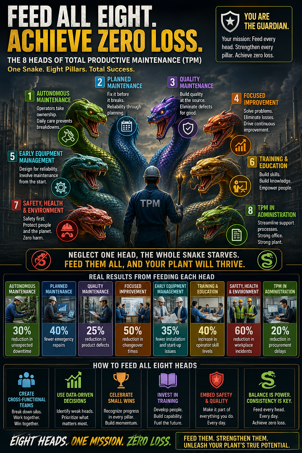Poster Feed All Eight. Achieve Zero Loss. 