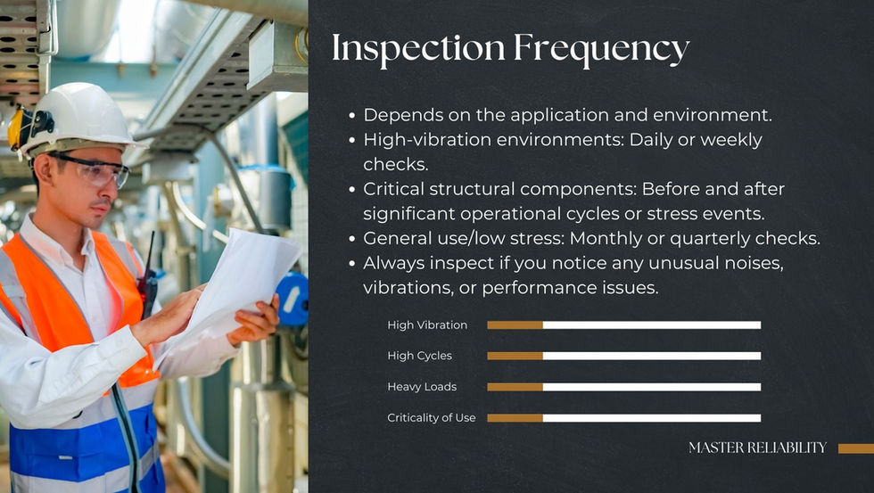 Inspection Frequency for Torx Screws