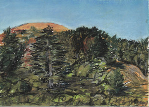 pastel, drawing, California, Jenner, Russian River, art