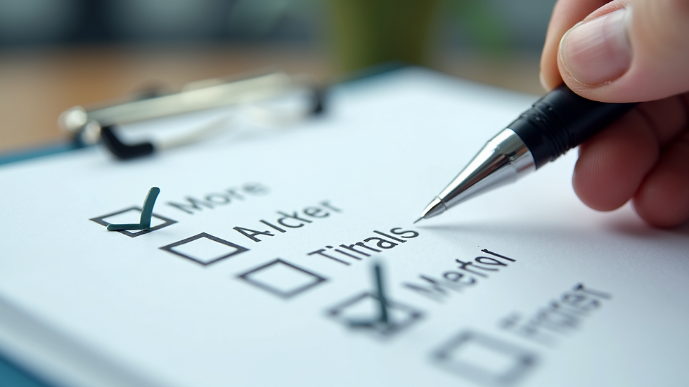 Close-up view of a checklist with moving tasks and a pen