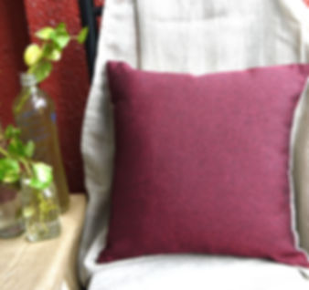 Plain Jute Cushion Covers - Maroon