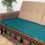 Thumbnail: Jute Sofa Cover|Sofa Throw|Sofa Runner - Ocean Green & Maroon