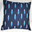 Thumbnail: Designer Ikat Cotton Cushion Covers - Nevy Blue with sky blue white design