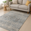 Thumbnail: Rugs / Durries -Traditional Patterned Cotton Durrie Rug -Blue & Beige