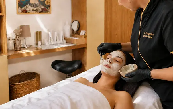 Higiene facial con mascarilla la coqueta de Gràcia