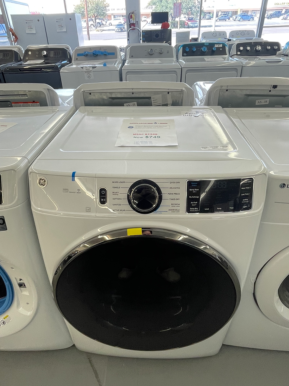 Thumbnail: GE Energy Star 5.0 cu.ft Capacity Smart Steam Washer And 7.8 cu.ft Gas Dryer 