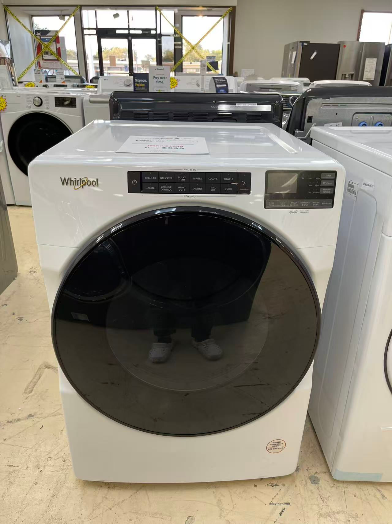 7.4 Cu. Ft. Electric Wrinkle Shield Dryer with Steam