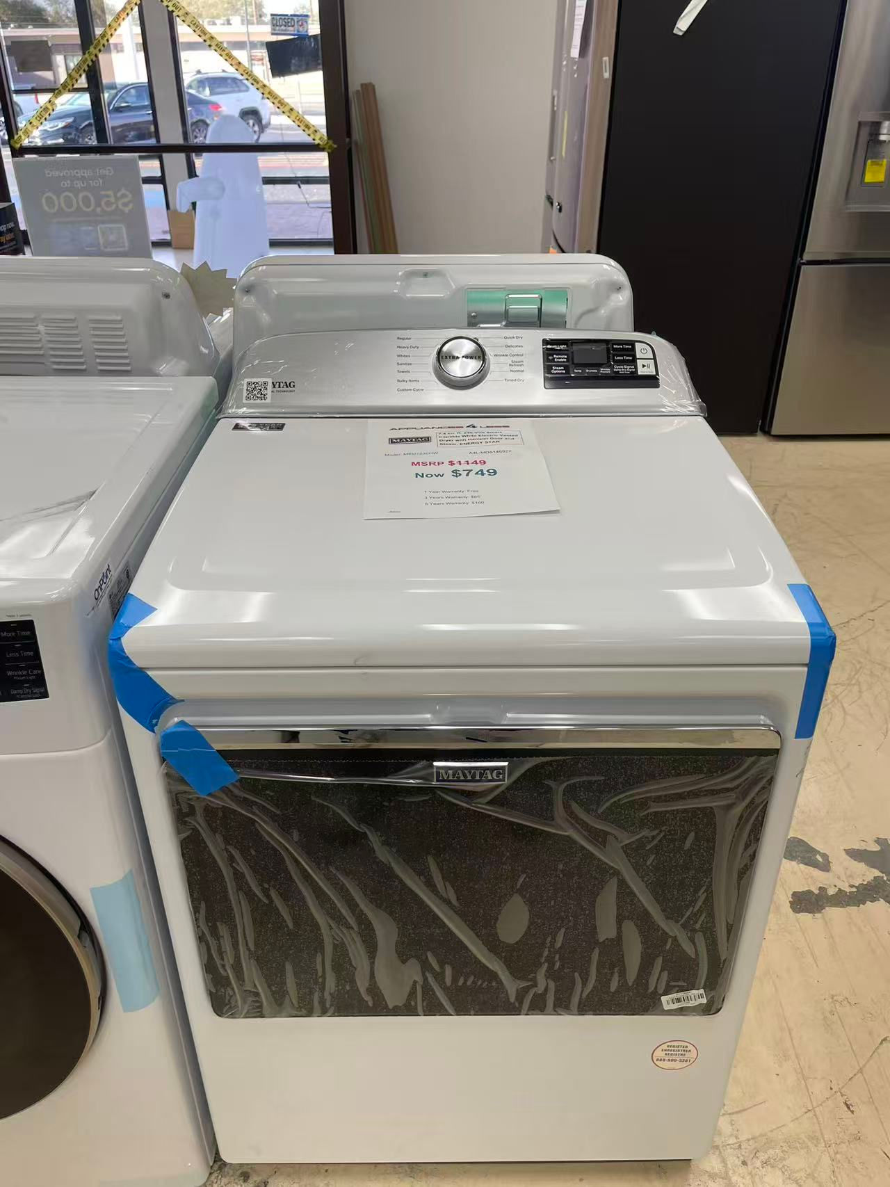 Maytag Smart Top Load Electric Dryer with Extra Power-7.4 cu.ft