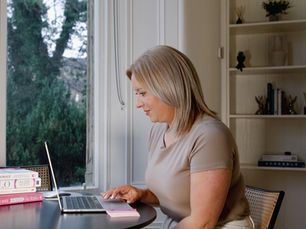 Catriona conducting a hormone consultation online