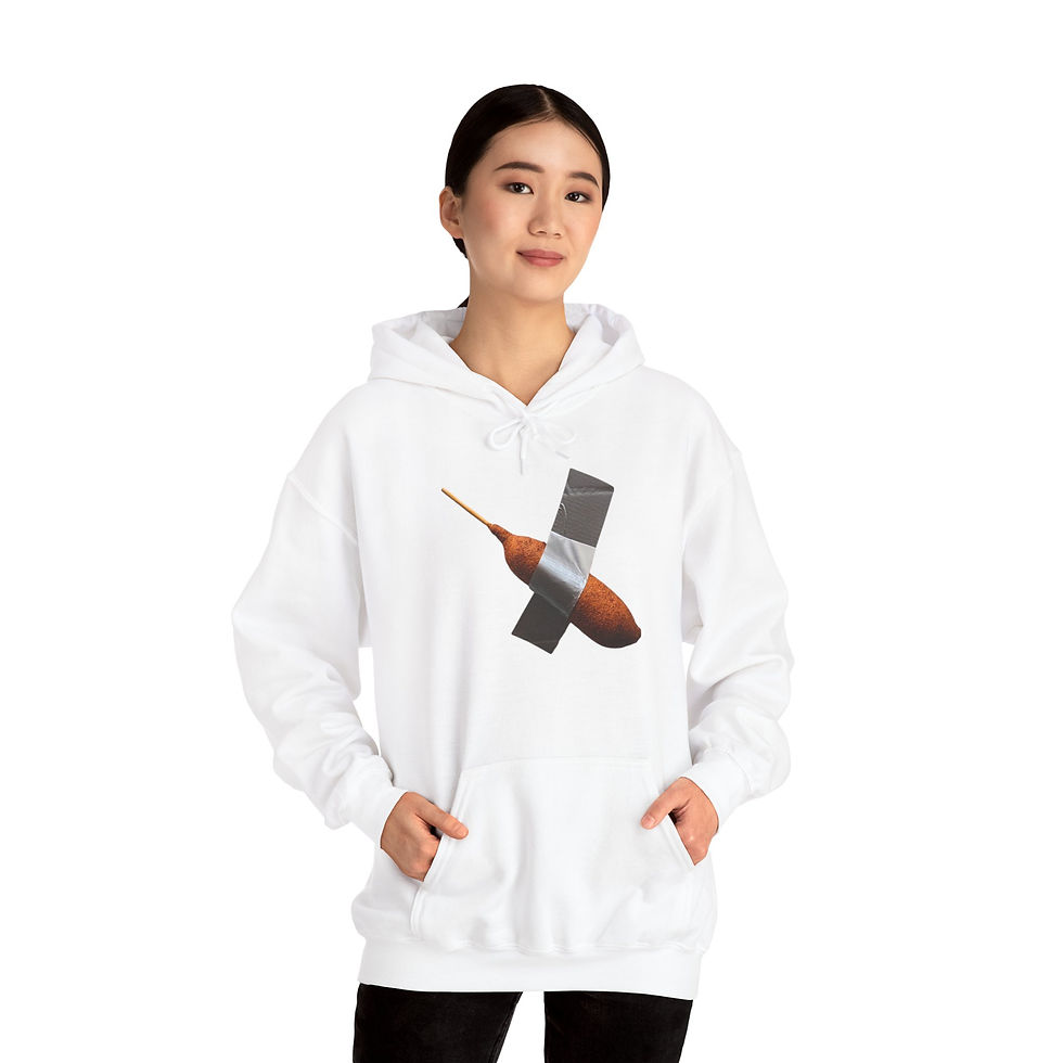 Thumbnail: Corn Dog Duct Tape Art Unisex Heavy Blend™ Hooded Sweatshirt