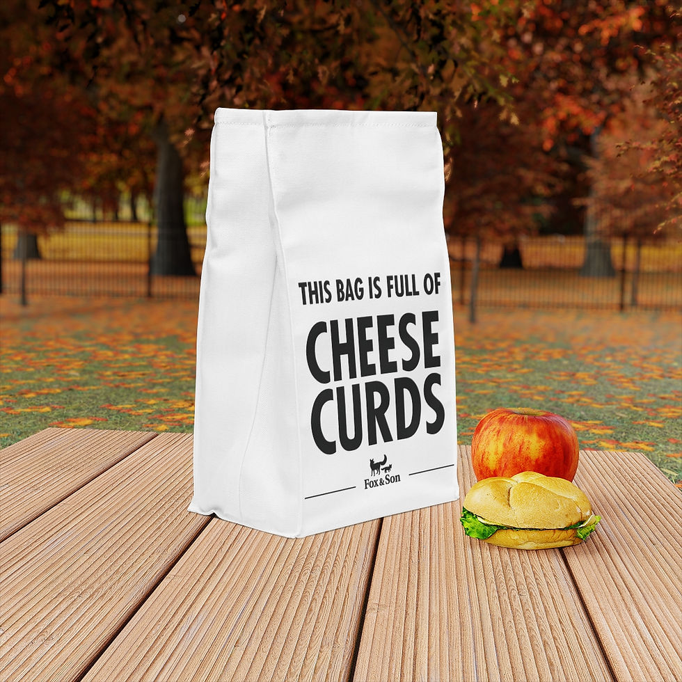 Thumbnail: White Cheese Curd Polyester Lunch Bag