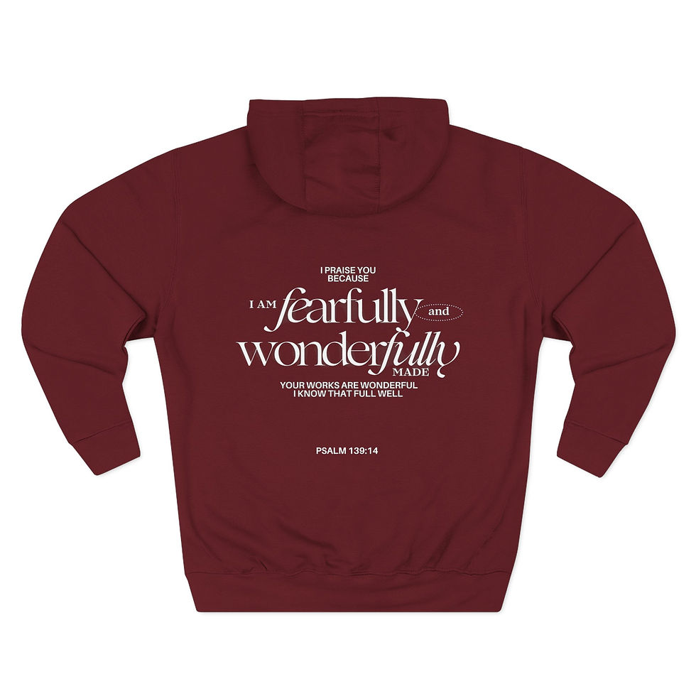 Thumbnail: Psalm 139:14 Fearfully & Wonderfully Made Hoodie