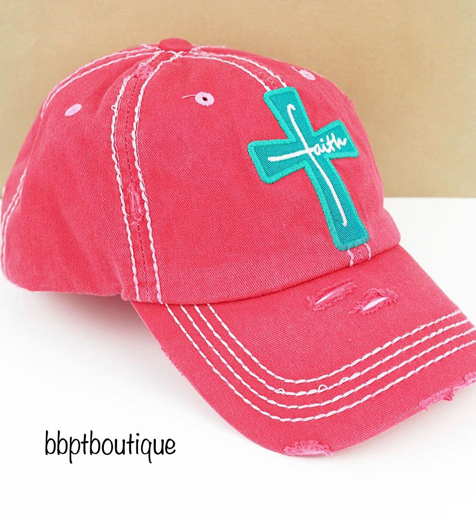 Thumbnail: Cross “Faith” Vintage Distressed Hat