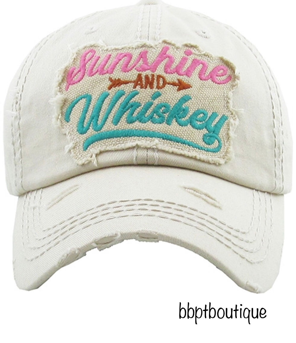 Thumbnail: Sunshine AND Whiskey Distressed hat