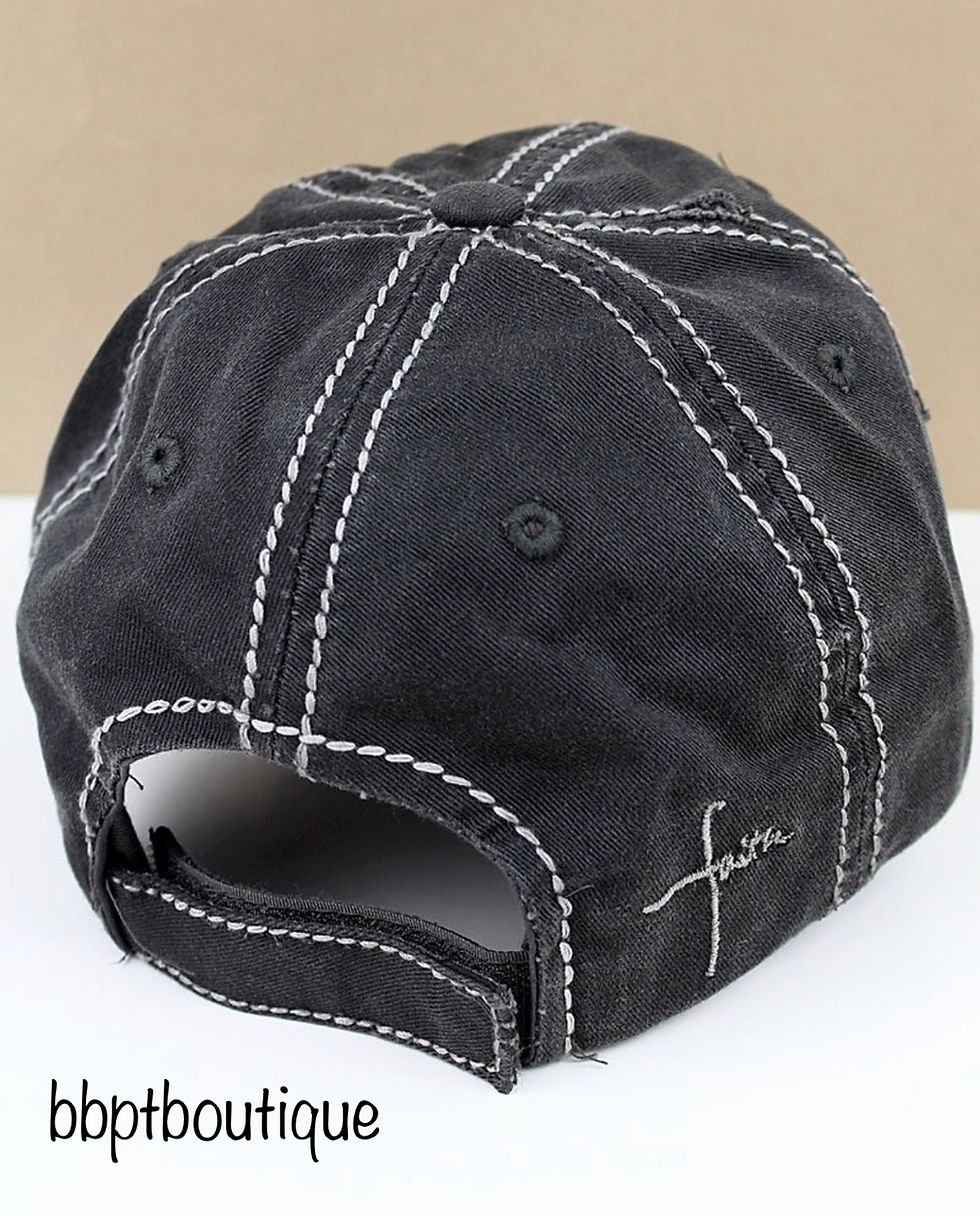 Thumbnail: Cross “Faith” Vintage Distressed Hat