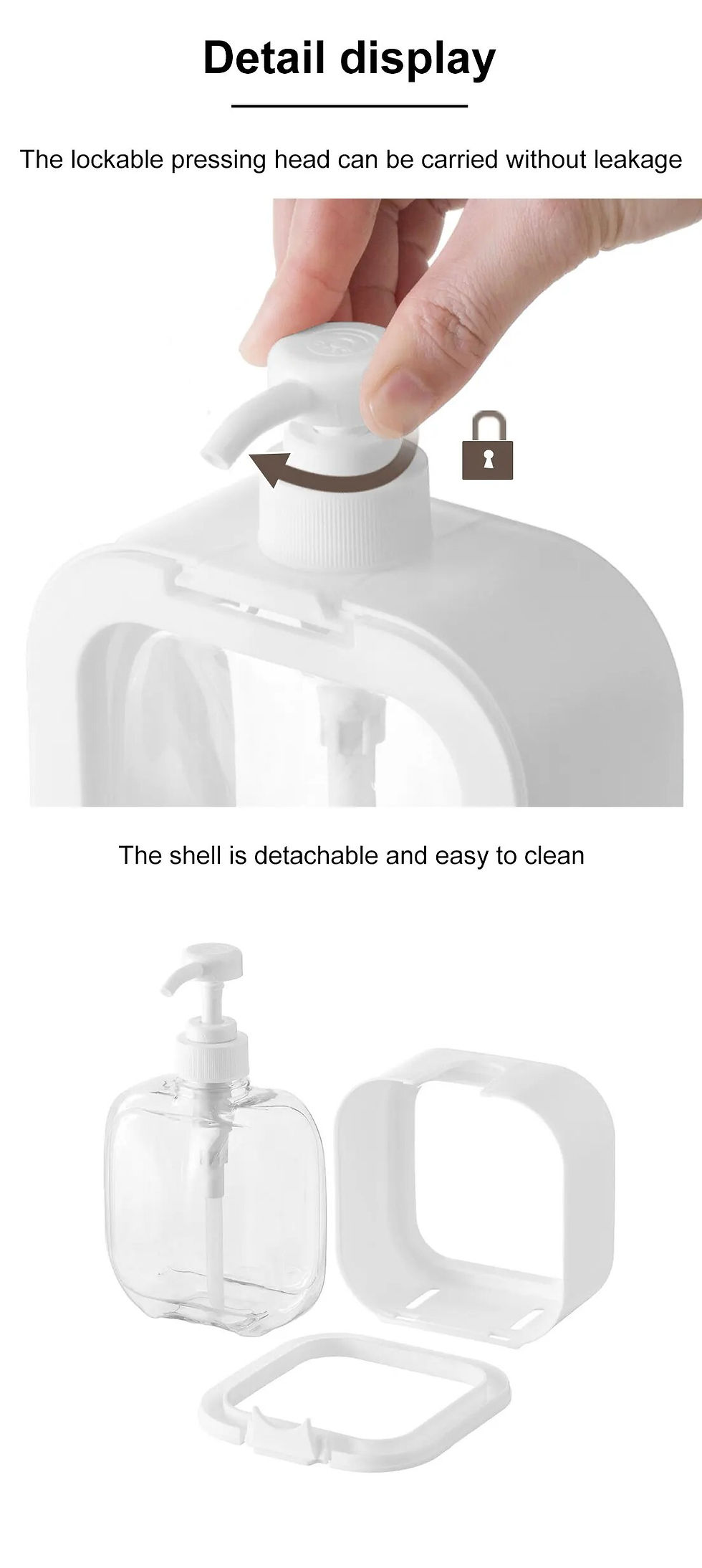 Thumbnail: 1pc Large Capacity Empty Bottle Laundry Detergent Dispensing Bottle and Shower G