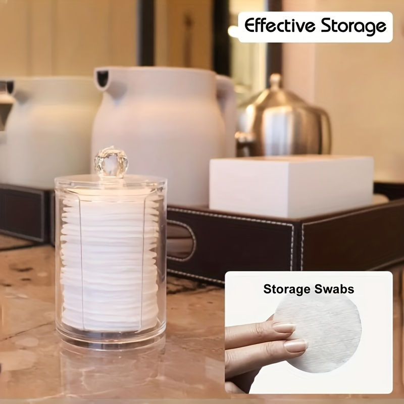 Thumbnail: 1/2 Pcs Makeup Organizer Round Clear Acrylic Makeup Organizer Makeup Cotton Pad 