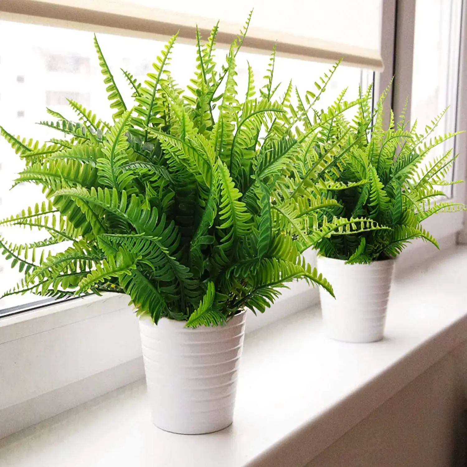 8 Bundles Boston Fern Artificial Plants Bushes Artificial Shrubs Greenery Plasti