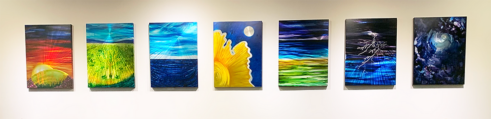 7 panel series by Lynn Rae Lowe. Made for Temple Beth El in Bloomfield Hills, MI