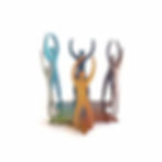 Yortzeit Candleholder Circle of Friends rainbow