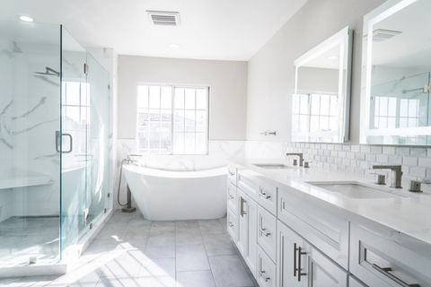 Modern & Classic Master Bathroom, Morgan Hill, CA