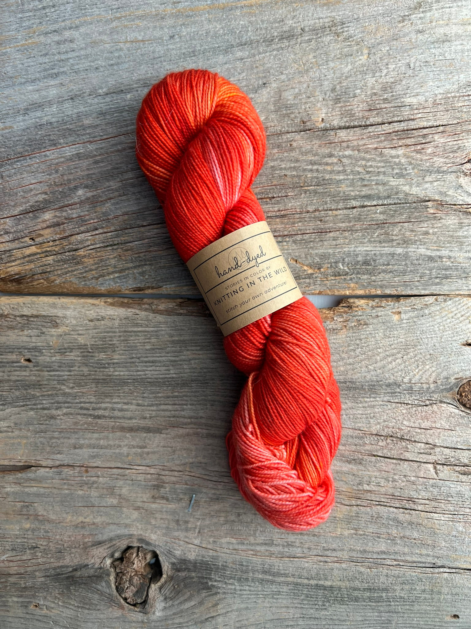 Hand Dyed Yarn - Fingering Weight - OOAK Tangarine