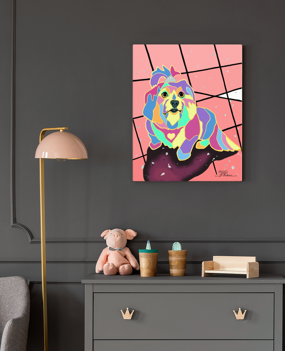Canvas "PRINCESS" LHASA APSO - Golden Heart Collection
