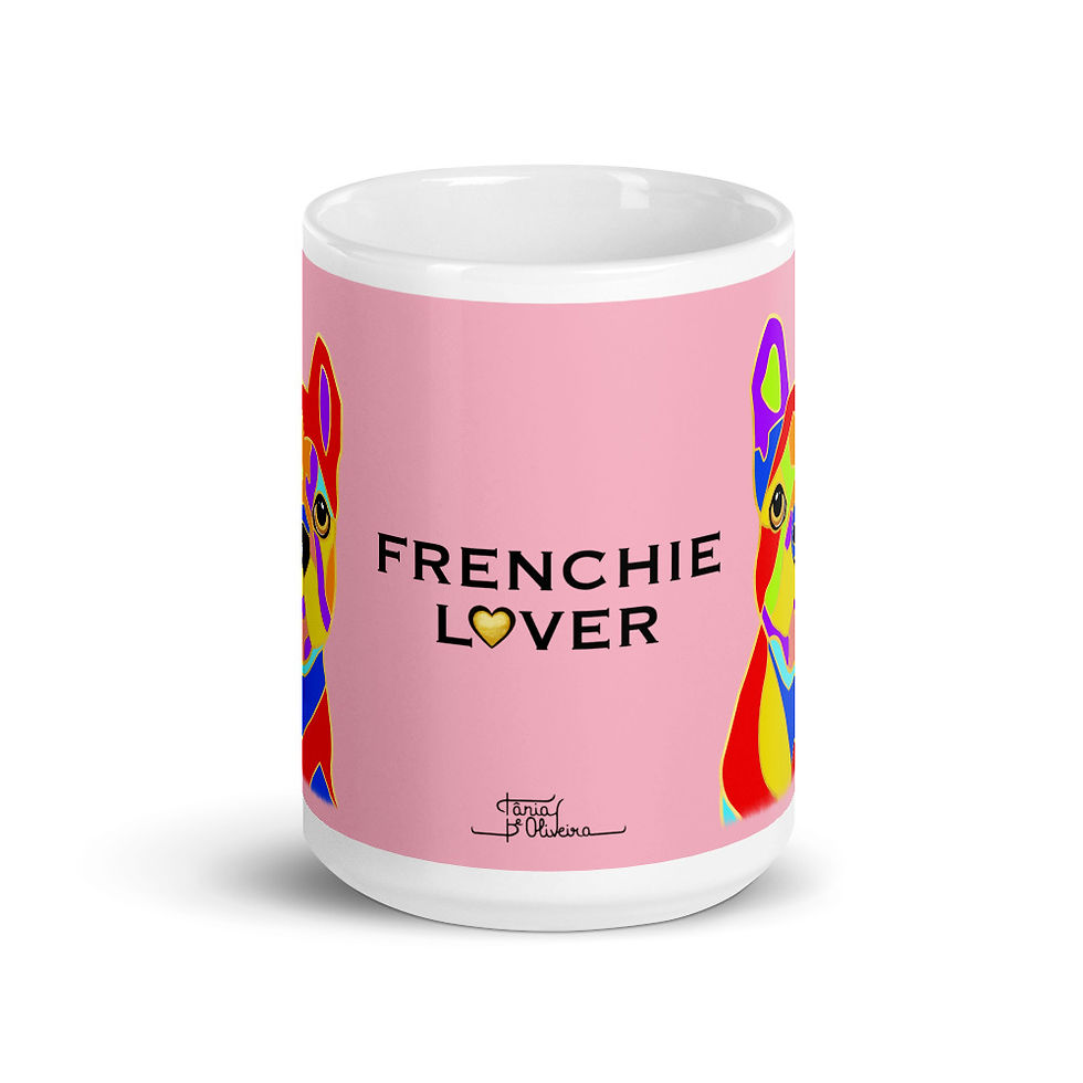 Thumbnail: Frenchie FRENCH BULLDOG Dog Lover Mug - Pink