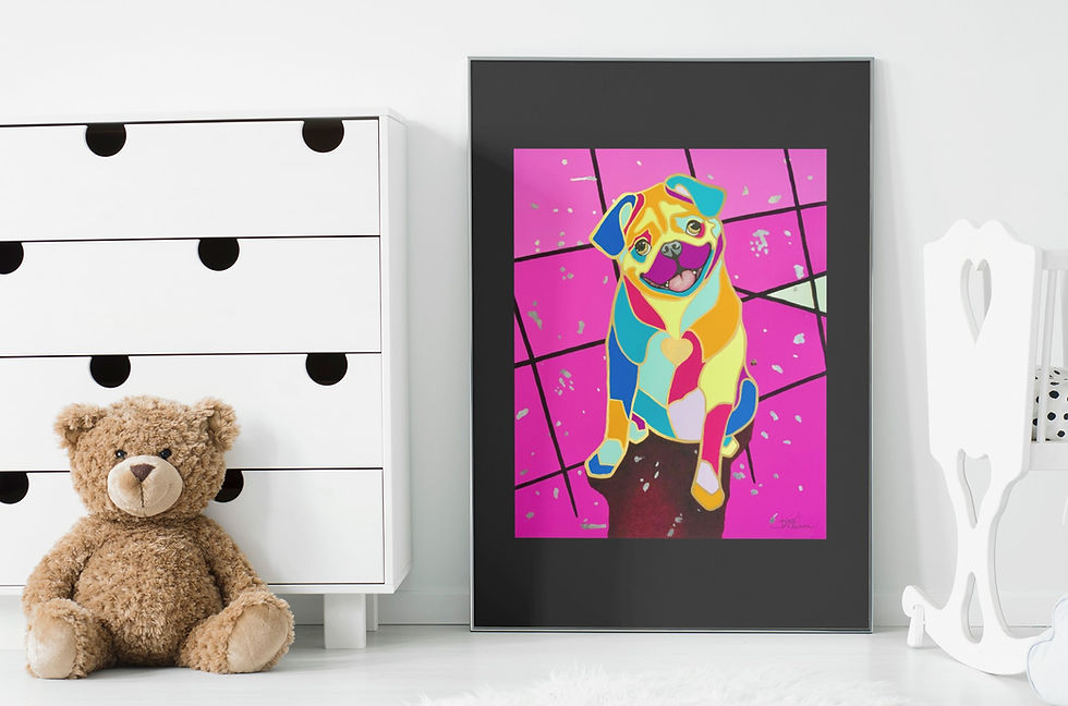 Giclée "PUG" - Golden Heart Collection
