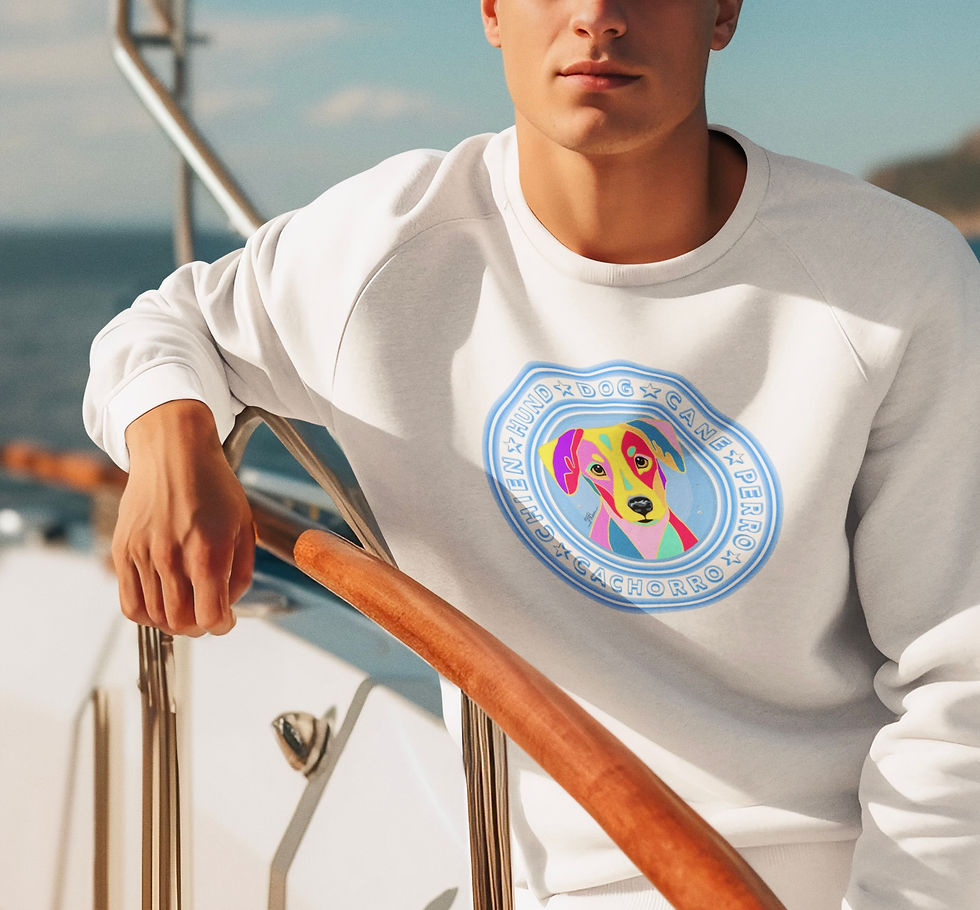 Thumbnail: Mutt Dog Unisex Sweatshirt: Colorful Cachorro Perro Labrador Mix Pullover