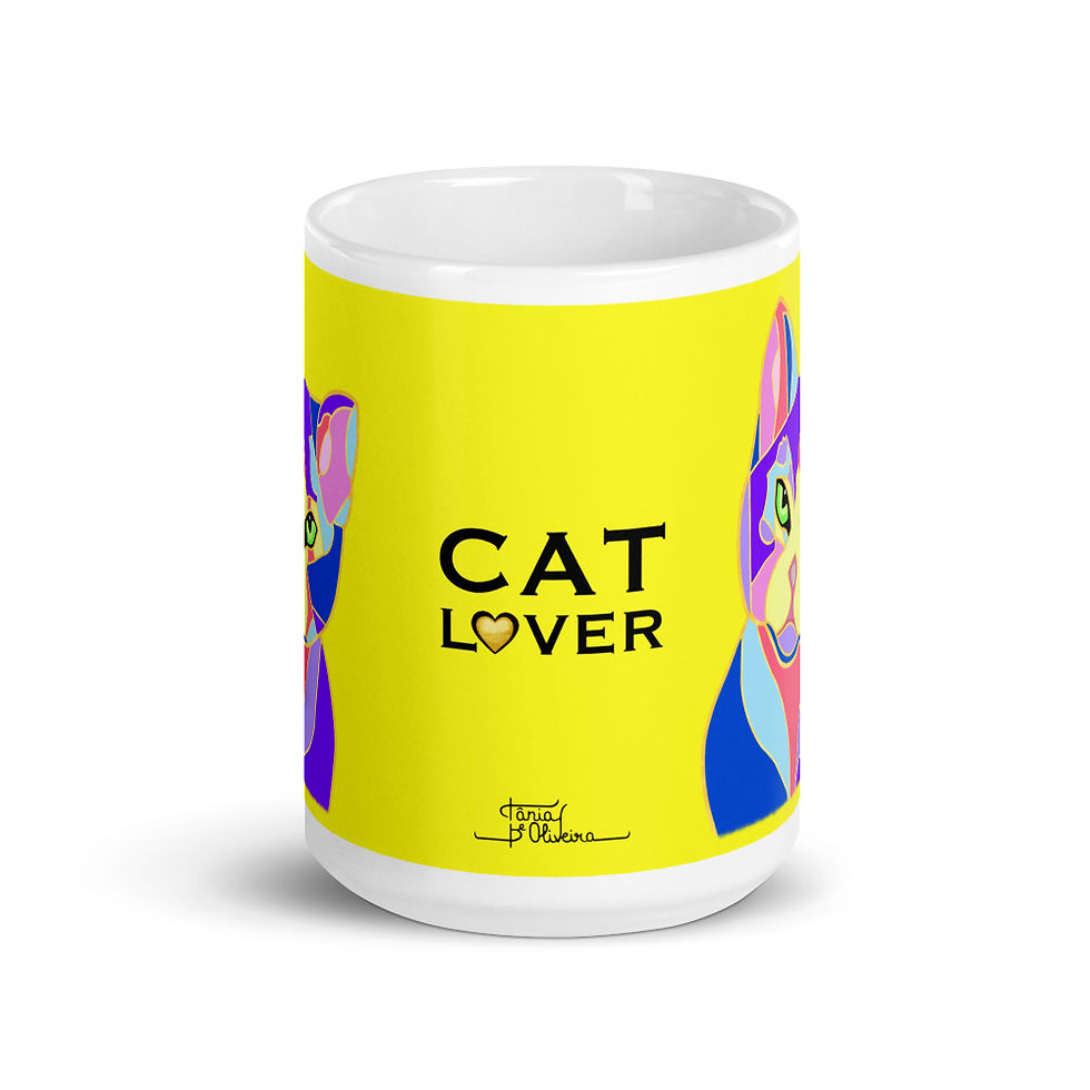 Thumbnail: CAT LOVER Mug - Yellow