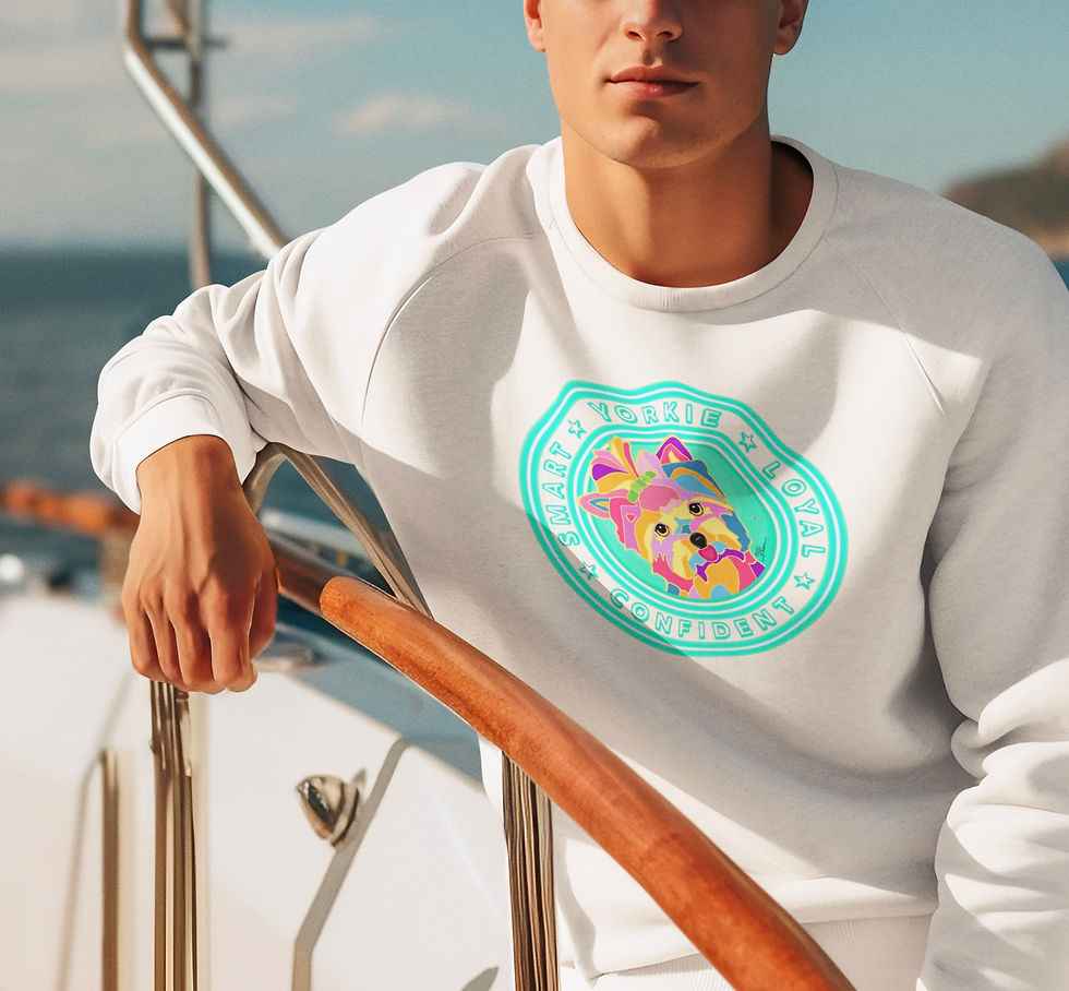 Thumbnail: Yorkshire Terrier Sweatshirt: Colorful Yorkie Dog Lover Gift
