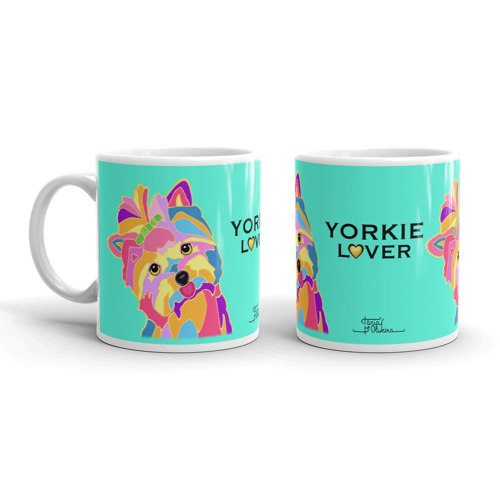 Thumbnail: Yorkie Lover YORKSHIRE Terrier Dog Mug - Turquoise