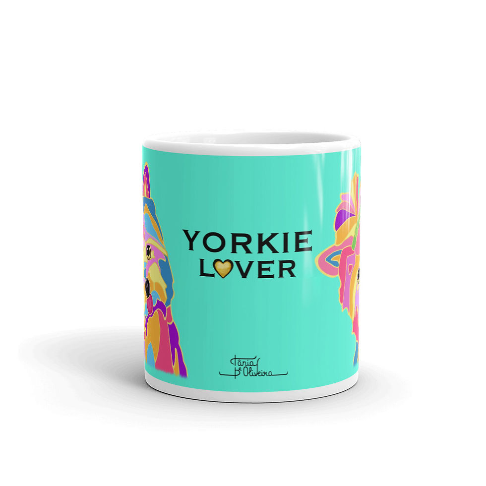 Thumbnail: Yorkie Lover YORKSHIRE Terrier Dog Mug - Turquoise
