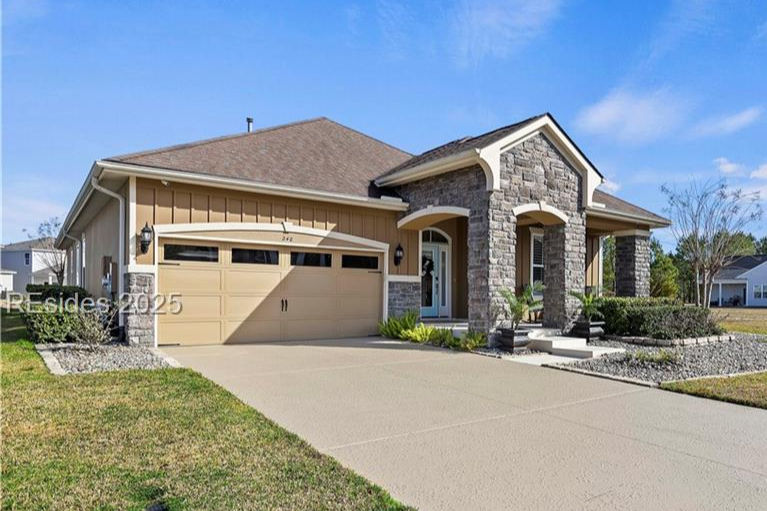 Highly Upgraded Custom Home with luxurious, high end appointments not found in neighboring homes. Situated next to permanent open space providing plenty of natural light and open views. Beautiful wood floors, custom cabinets, Crown Molding, Tray ceilings, Natural Gas range. New Refrigerator 2025, HVAC 23, Dishwasher 24. Extended Garage, Floored Attic, Screened Porch with Window Inserts. Double Sided Fireplace from LR to 3rd BR/Office. Primary Bath has tiled Walk in Shower and soaking tub. Many Plantation Shutters, Architecturally designed Home is part of Hilton Head Lakes with full amenities, including optional Golf Course. ML#450499