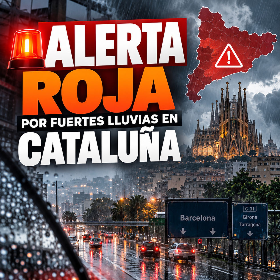 Alerta roja por lluvias intensas en Cataluña provoca importantes afectaciones