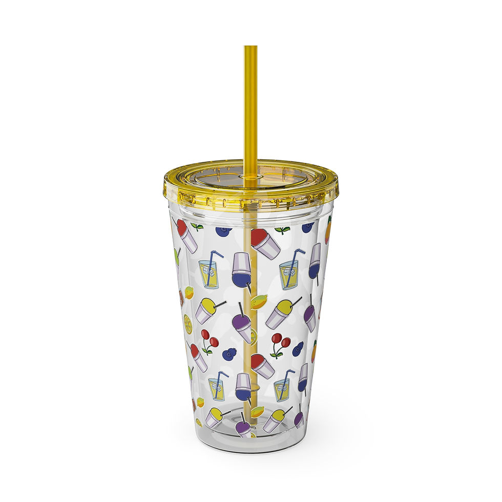 Thumbnail: Southern Sips Tumbler with Straw, 16oz
