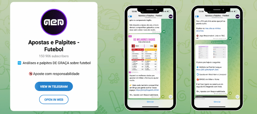 Apostas e Palpites Telegram