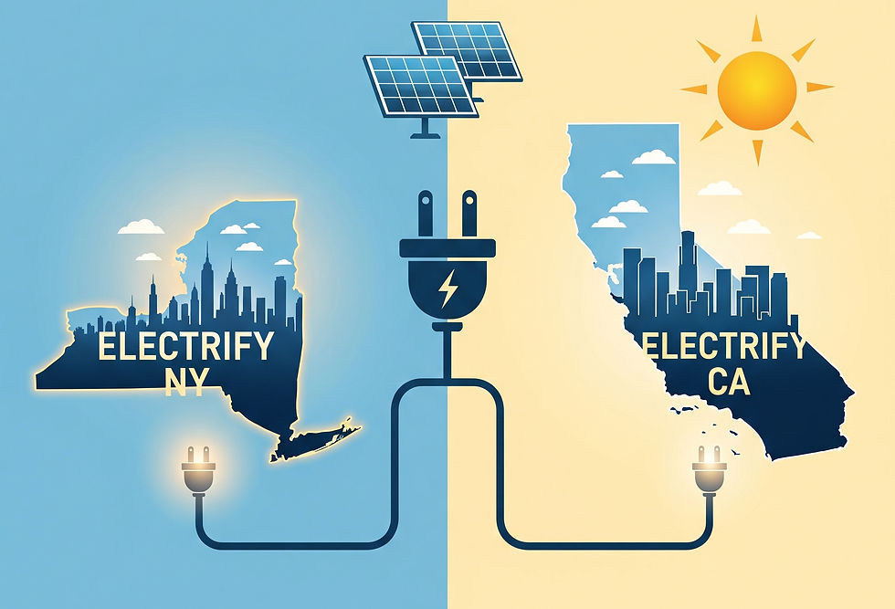 Two Coasts, Two Climates, Two Paths to an All-Electric Future new york and california
