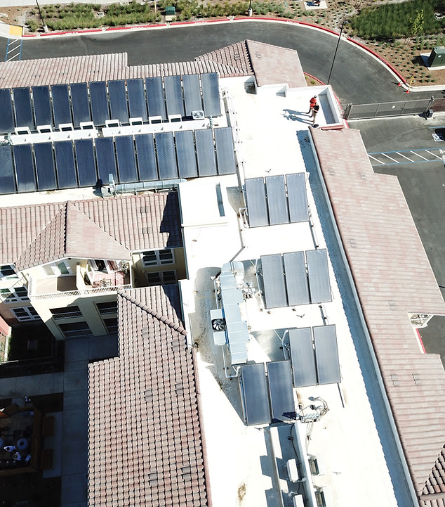 Senior Home with solar panels