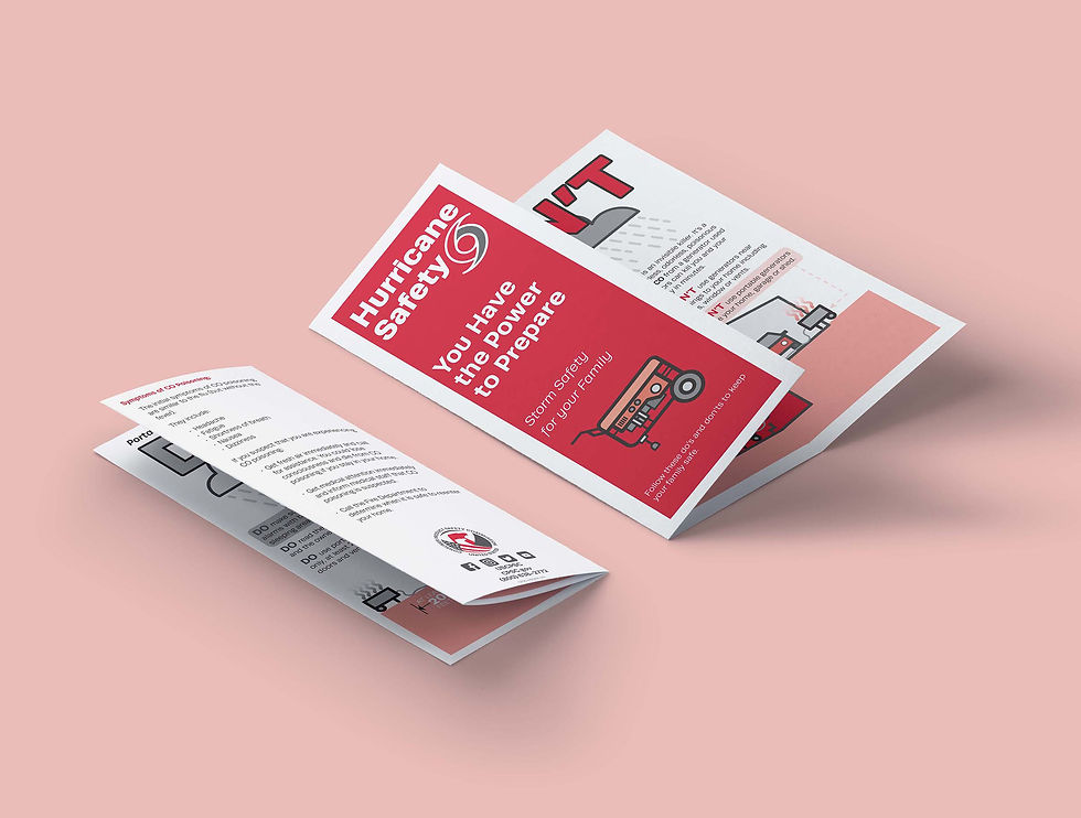 Hurricane Safety tri-fold brochure
