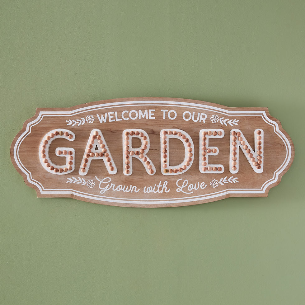 Thumbnail: Welcome to Our Garden Wall Sign