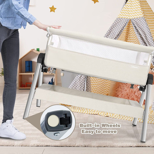 Thumbnail: Portable Baby Bedside Sleeper with Adjustable Heights and Angle