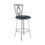 Thumbnail: 26 Inches Leatherette Counter Stool with Oval Cut Out, Silver