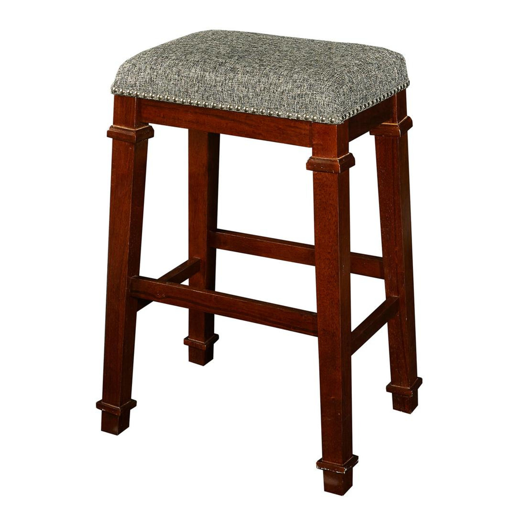 Wooden Bar Stool With Fabric upholstery