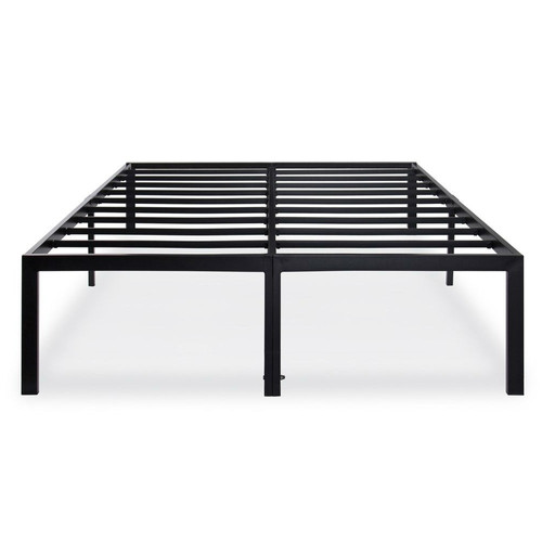 Full 18-inch High Rise Heavy Duty Black Metal Platform Bed Frame ...