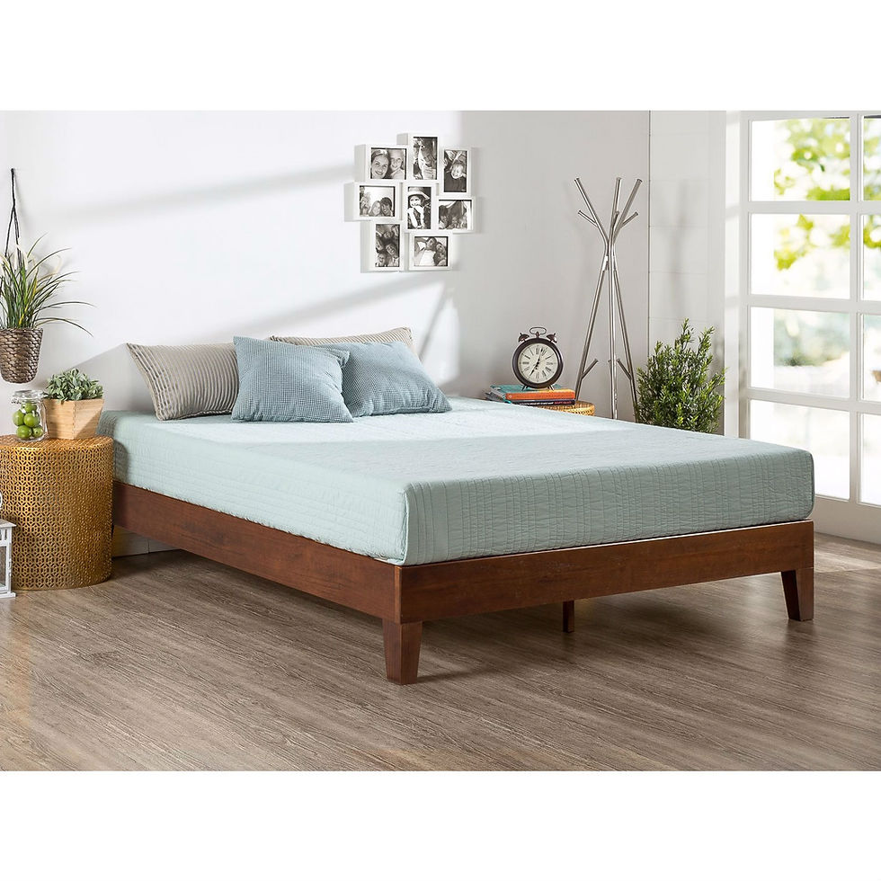 Thumbnail: Queen size Modern Low Profile Solid Wood Platform Bed Frame in Espresso