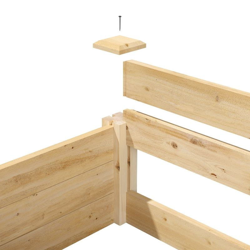 Thumbnail: 17-inch High Pine Wood Raised Garden Bed 4 ft x 8 ft