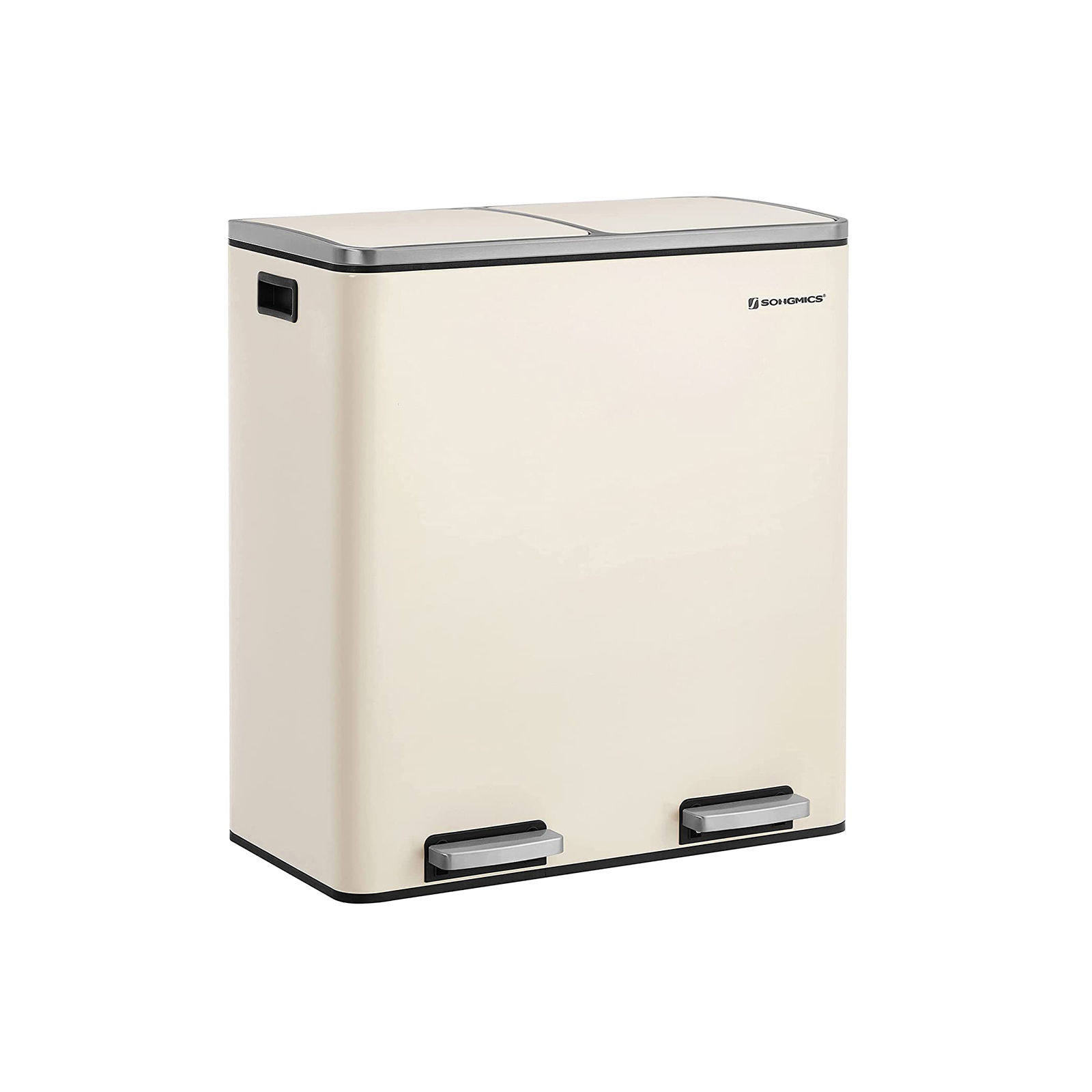 Cloud White Dual Step Trash Can