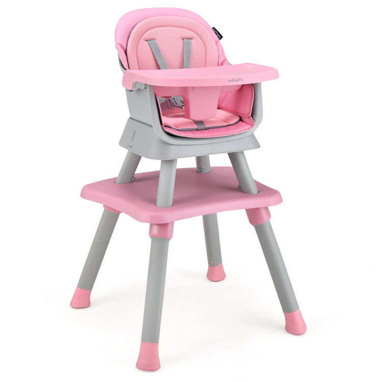 Thumbnail: 6-in-1 Convertible Baby High Chair with Adjustable Removable Tray